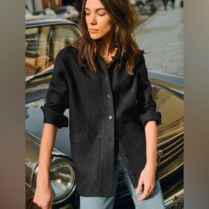 Sezane Will Jacket in Washed Black Size Small
